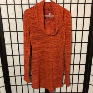 Burnt orange sweater dress